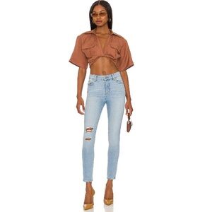 Revolve x Lovers and Friends Ricky Low Rise Skinny Jeans in Capitola